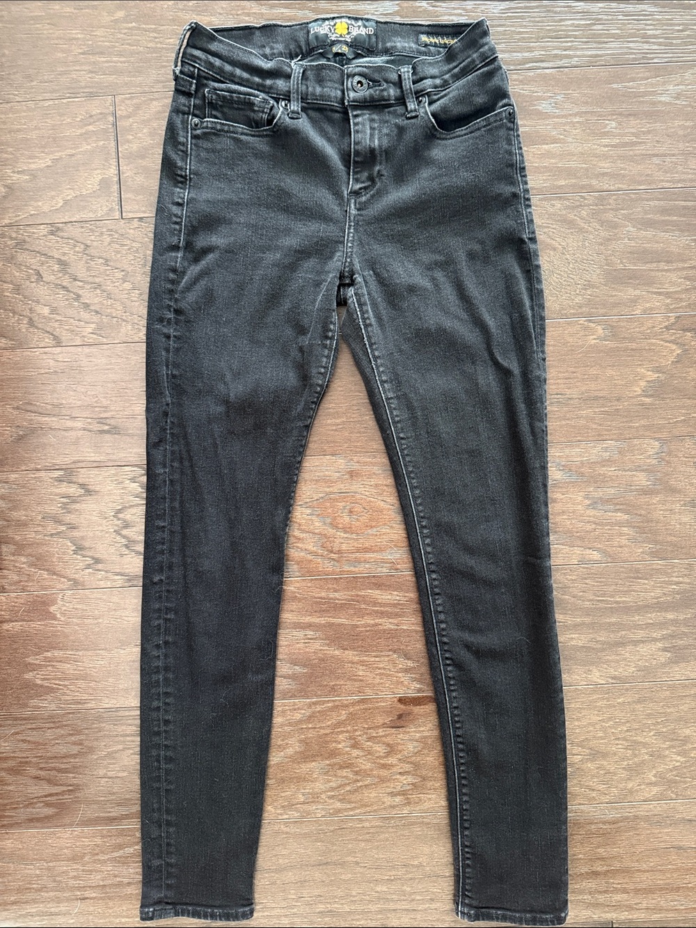 Lucky Brand "Brooke Legging Jean" skinny jeans, faded black wash, size 25/0